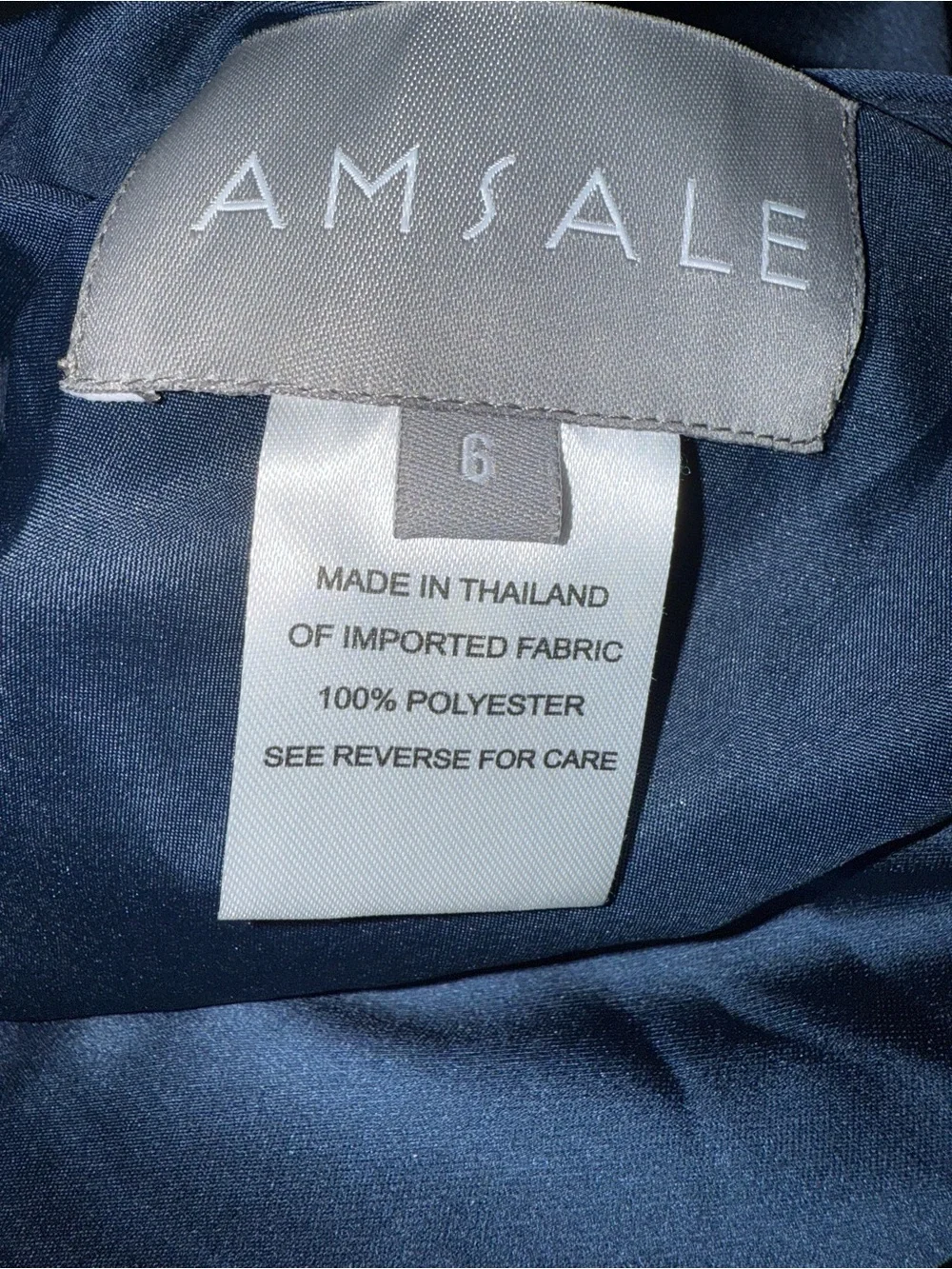 AMSALE Draped Satin Gown size 6